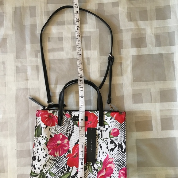 Tahari Floral Snake Satchel. - Picture 9 of 9